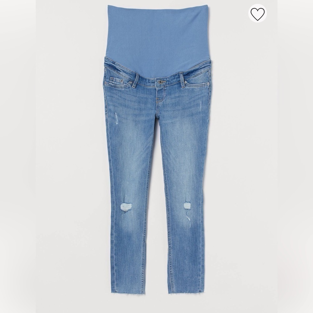 H&M blue maternity denim pants . Size S. New